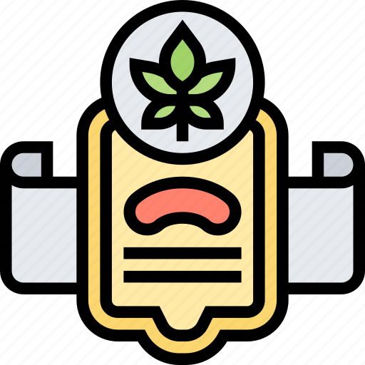 Cannabis, product, natural, label, guarantee icon - Download on Iconfinder