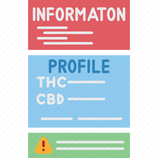 Label, product, information, certificate, cannabis icon - Download on Iconfinder