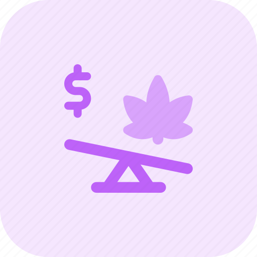 Cannabis, unbalance, drug, currency icon - Download on Iconfinder