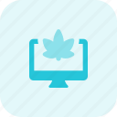 desktop, cannabis, screen, drug