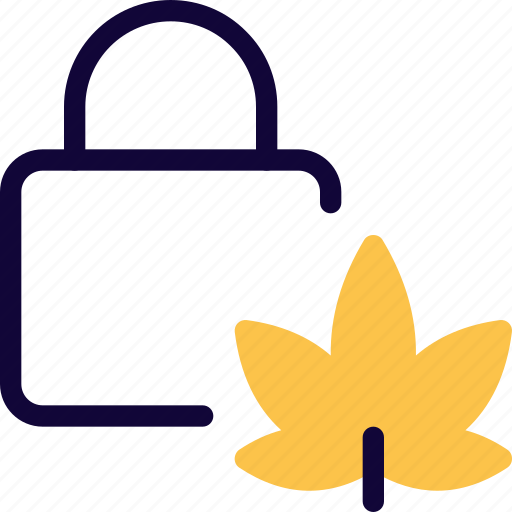 Padlock, cannabis, lock icon - Download on Iconfinder