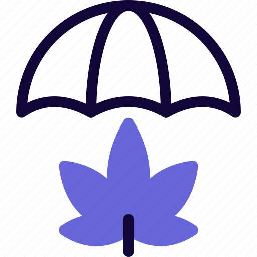 Umbrella, cannabis, protection icon - Download on Iconfinder