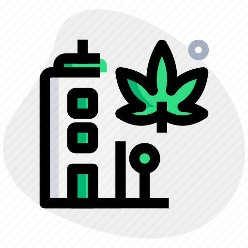 Building, cannabis, hospital, drug icon - Download on Iconfinder