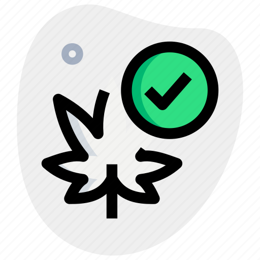 Cannabis, approve, verify, leaf icon - Download on Iconfinder