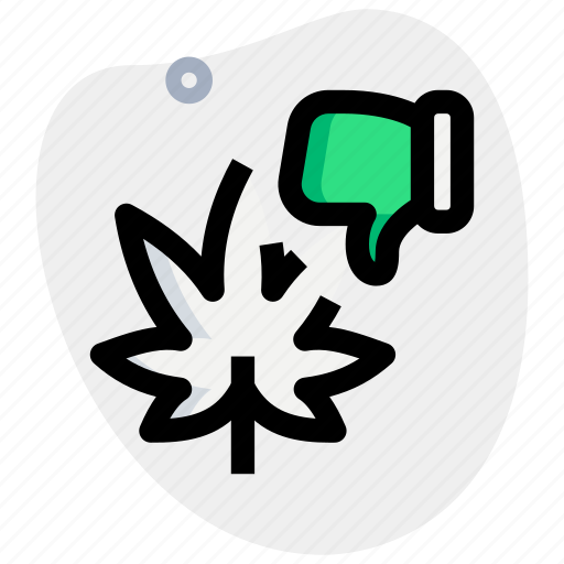 Cannabis, dislike, thumb, drug icon - Download on Iconfinder