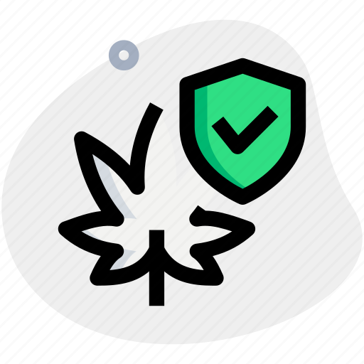 Cannabis, shield, protect, security icon - Download on Iconfinder