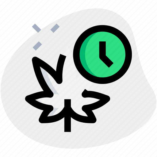 Cannabis, time, clock, drug icon - Download on Iconfinder