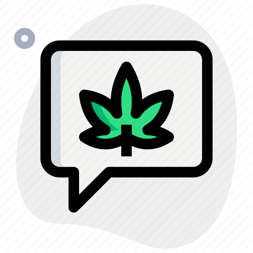 Chat, cannabis, bubble, message icon - Download on Iconfinder