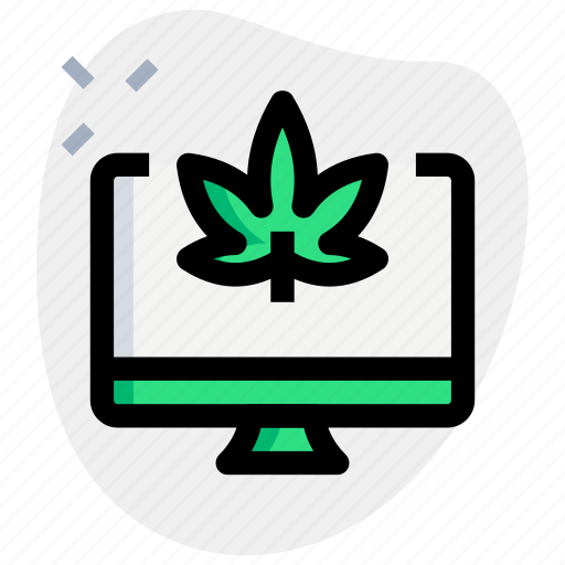 Desktop, cannabis, screen, drug icon - Download on Iconfinder