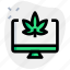 desktop, cannabis, screen, drug 