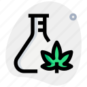flask, cannabis, container, experiment