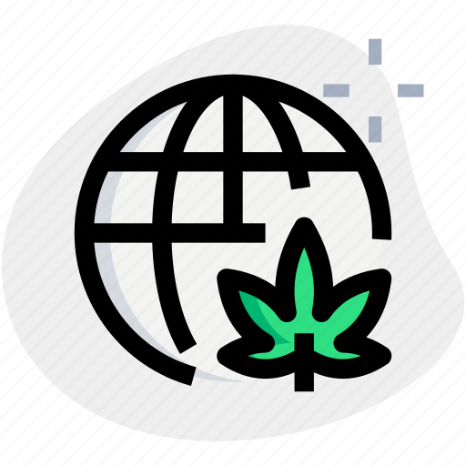 Globe, cannabis, planet, drug icon - Download on Iconfinder