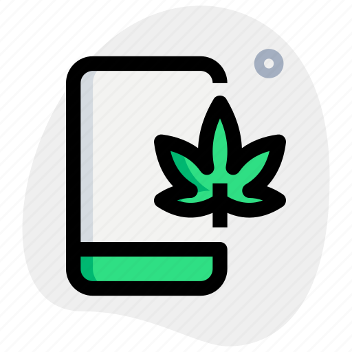 Mobile, cannabis, device, drug icon - Download on Iconfinder