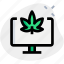 monitor, cannabis, screen, drug 