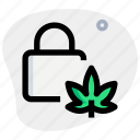 padlock, cannabis, password, secure