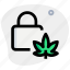 padlock, cannabis, password, secure 