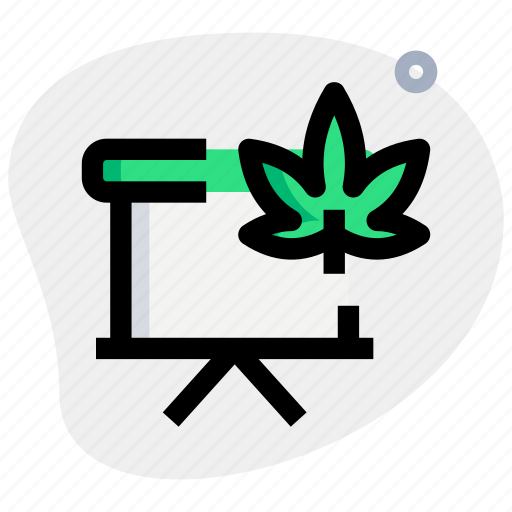 Presentation, cannabis, report, drug icon - Download on Iconfinder