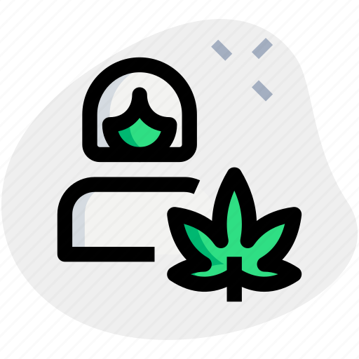Woman, cannabis, female, drug icon - Download on Iconfinder