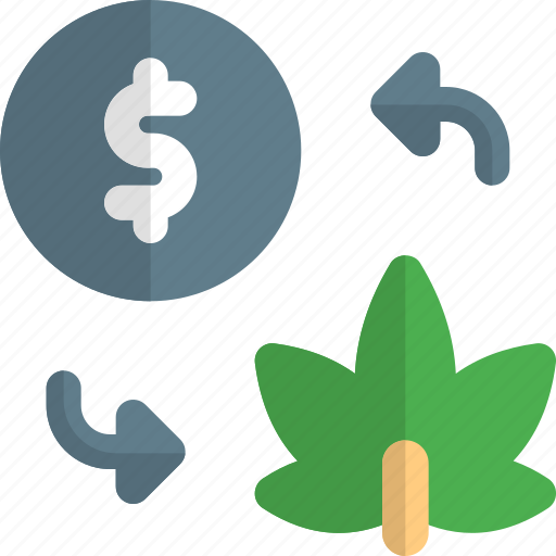 Cannabis, currency, exchange, dollar icon - Download on Iconfinder