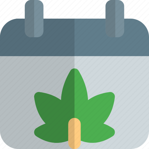 Calendar, cannabis, schedule, drug icon - Download on Iconfinder