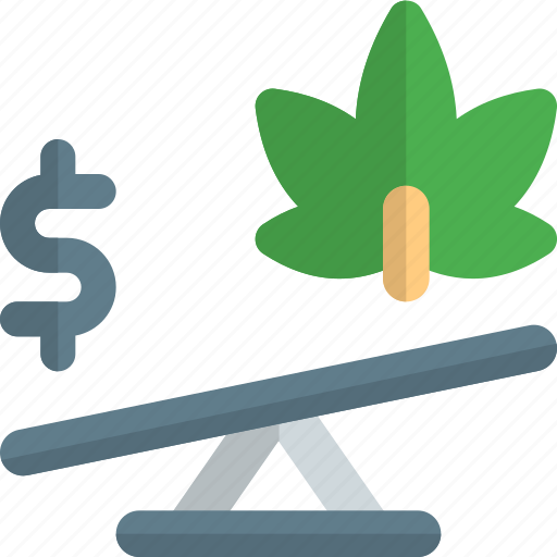 Cannabis, unbalance, currency, dollar icon - Download on Iconfinder