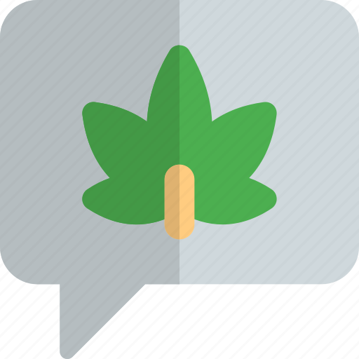 Chat, cannabis, bubble, drug icon - Download on Iconfinder