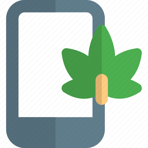 Mobile, cannabis, device, drug icon - Download on Iconfinder