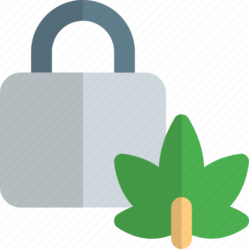 Padlock, cannabis, security, protect icon - Download on Iconfinder