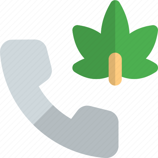 Phone, cannabis, telephone, drug icon - Download on Iconfinder