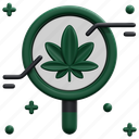 research, loupe, cannabis, marijuana, weed, education, magnifying, glass, element 
