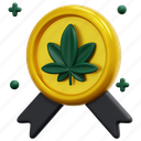 award, badge, medal, marijuana, cannabis, emblem, reward, illustration 