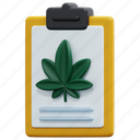 clipboard, information, healthcare, cannabis, marijuana, medicinal, treatment, illustration 