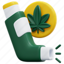 inhaler, cannabis, asthma, marijuana, hemp, drug, illustration
