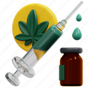 injections, syringe, cannabis, marijuana, drug, treatment, hemp, illustration 