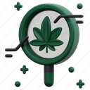 research, loupe, cannabis, marijuana, weed, education, magnifying, glass, illustration 