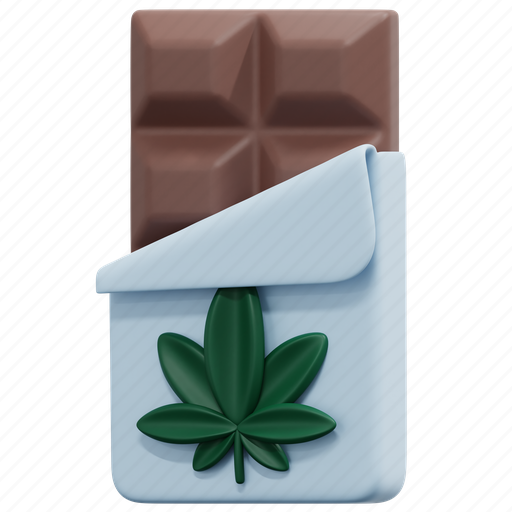 Chocolatebar, cannabis, marijuana, dessert, sweet, chocolate, bar 3D illustration - Download on Iconfinder