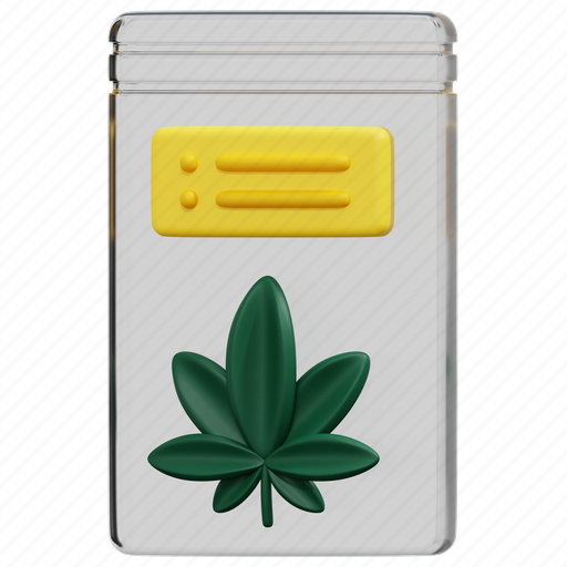 Evidence, investigation, package, marijuana, cannabis, drug, security 3D illustration - Download on Iconfinder