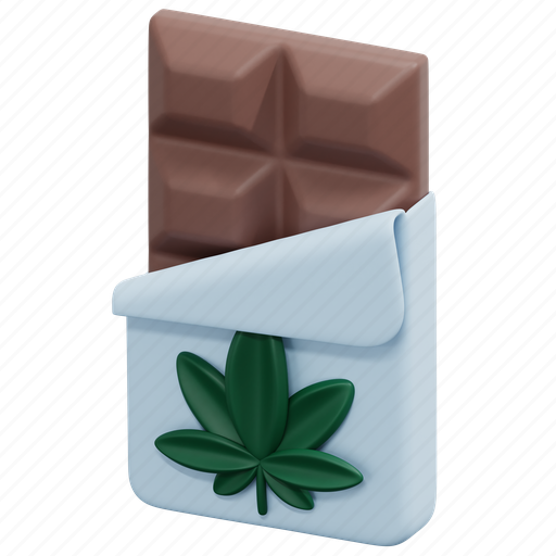 Chocolatebar, cannabis, marijuana, dessert, sweet, chocolate, bar 3D illustration - Download on Iconfinder