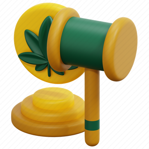 Law, cannabis, legislation, legal, gavel, drug, marijuana 3D illustration - Download on Iconfinder