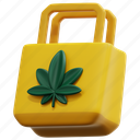 bag, cannabis, marijuana, medicinal, drug, treatment, hemp, render