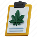 clipboard, information, healthcare, cannabis, marijuana, medicinal, treatment, render