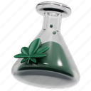 flask, marijuana, lab, cbd, cannabis, hemp, chemical, render