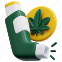 inhaler, cannabis, asthma, marijuana, hemp, drug, render