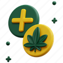 marijuana, cannabis, botanical, drug, pharmacy, treatment, hemp, render