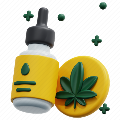 Cannabis, oil, cbd, wellness, essential, massage, render icon - Download on Iconfinder