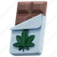 chocolatebar, cannabis, marijuana, dessert, sweet, chocolate, bar, render 