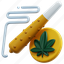 joint, cannabis, weed, drug, marijuana, smoking, unhealthy, render 
