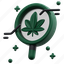 research, loupe, cannabis, marijuana, weed, education, magnifying, glass, render 
