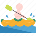 canoeing, rowing, water, activity, outdoor
