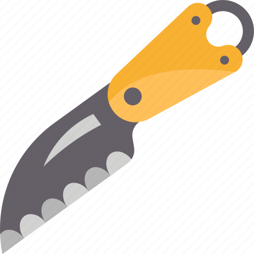 Knife, weapon, cut, tool, sharp icon - Download on Iconfinder